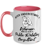 Public Relations Consultant Mug Never Underestimate A Woman Who Is Also A PR Consultant Coffee Cup Two Tone Pink 11oz