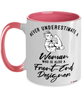 Front-End Designer Mug Never Underestimate A Woman Who Is Also A Front-End Designer Coffee Cup Two Tone Pink 11oz