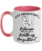 Wellness Consultant Mug Never Underestimate A Woman Who Is Also A Wellness Consultant Coffee Cup Two Tone Pink 11oz