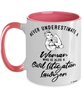 Civil Litigation Lawyer Mug Never Underestimate A Woman Who Is Also A Civil Litigation Lawyer Coffee Cup Two Tone Pink 11oz