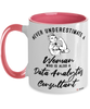 Data Analytics Consultant Mug Never Underestimate A Woman Who Is Also A Data Analytics Consultant Coffee Cup Two Tone Pink 11oz