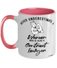 Contract Lawyer Mug Never Underestimate A Woman Who Is Also A Contract Lawyer Coffee Cup Two Tone Pink 11oz