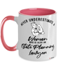 Estate Planning Lawyer Mug Never Underestimate A Woman Who Is Also An Estate Planning Lawyer Coffee Cup Two Tone Pink 11oz