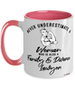 Family Divorce Lawyer Mug Never Underestimate A Woman Who Is Also A Family Divorce Lawyer Coffee Cup Two Tone Pink 11oz