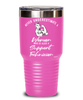 Support Technician Tumbler Never Underestimate A Woman Who Is Also A Support Tech 30oz Stainless Steel Pink