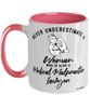 Medical Malpractice Lawyer Mug Never Underestimate A Woman Who Is Also A Medical Malpractice Lawyer Coffee Cup Two Tone Pink 11oz