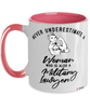 Military Lawyer Mug Never Underestimate A Woman Who Is Also A Military Lawyer Coffee Cup Two Tone Pink 11oz