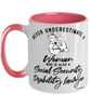 Social Security Disability Lawyer Mug Never Underestimate A Woman Who Is Also A Social Security Disability Lawyer Coffee Cup Two Tone Pink 11oz