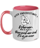 Biomechanical Engineer Mug Never Underestimate A Woman Who Is Also A Biomechanical Engineer Coffee Cup Two Tone Pink 11oz