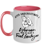 Trial Lawyer Mug Never Underestimate A Woman Who Is Also A Trial Lawyer Coffee Cup Two Tone Pink 11oz