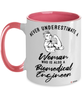 Biomedical Engineer Mug Never Underestimate A Woman Who Is Also A Biomedical Engineer Coffee Cup Two Tone Pink 11oz