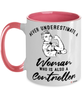 Controller Mug Never Underestimate A Woman Who Is Also A Controller Coffee Cup Two Tone Pink 11oz