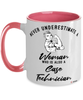 Case Technician Mug Never Underestimate A Woman Who Is Also A Case Tech Coffee Cup Two Tone Pink 11oz