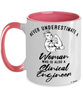 Clinical Engineer Mug Never Underestimate A Woman Who Is Also A Clinical Engineer Coffee Cup Two Tone Pink 11oz