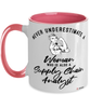 Supply Chain Analyst Mug Never Underestimate A Woman Who Is Also A Supply Chain Analyst Coffee Cup Two Tone Pink 11oz