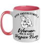 Hospice Nurse Mug Never Underestimate A Woman Who Is Also A Hospice Nurse Coffee Cup Two Tone Pink 11oz