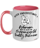 Environmental Quality Technician Mug Never Underestimate A Woman Who Is Also An Environmental Quality Tech Coffee Cup Two Tone Pink 11oz