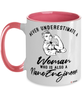 NanoEngineer Mug Never Underestimate A Woman Who Is Also A NanoEngineer Coffee Cup Two Tone Pink 11oz