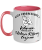 Petroleum Refinery Engineer Mug Never Underestimate A Woman Who Is Also A Petroleum Refinery Engineer Coffee Cup Two Tone Pink 11oz