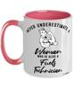 Fuels Technician Mug Never Underestimate A Woman Who Is Also A Fuels Tech Coffee Cup Two Tone Pink 11oz