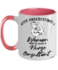 Nurse Consultant Mug Never Underestimate A Woman Who Is Also A Nurse Consultant Coffee Cup Two Tone Pink 11oz
