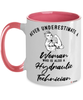 Hydraulic Technician Mug Never Underestimate A Woman Who Is Also A Hydraulic Tech Coffee Cup Two Tone Pink 11oz