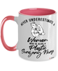 Plastic Surgery Nurse Mug Never Underestimate A Woman Who Is Also A Plastic Surgery Nurse Coffee Cup Two Tone Pink 11oz