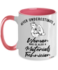 Materials Technician Mug Never Underestimate A Woman Who Is Also A Materials Tech Coffee Cup Two Tone Pink 11oz