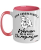 Neurosurgeon Mug Never Underestimate A Woman Who Is Also A Neurosurgeon Coffee Cup Two Tone Pink 11oz