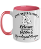 Obstetric Gynecological Surgeon Mug Never Underestimate A Woman Who Is Also An Obstetric Gynecological Surgeon Coffee Cup Two Tone Pink 11oz