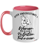 Nutrition Technician Mug Never Underestimate A Woman Who Is Also A Nutrition Tech Coffee Cup Two Tone Pink 11oz