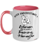 Training Manager Mug Never Underestimate A Woman Who Is Also A Training Manager Coffee Cup Two Tone Pink 11oz