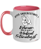 Medical Entomologist Mug Never Underestimate A Woman Who Is Also A Medical Entomologist Coffee Cup Two Tone Pink 11oz