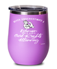 Civil Rights Attorney Wine Glass Never Underestimate A Woman Who Is Also A Civil Rights Attorney 12oz Stainless Steel Pink