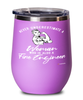 Fire Engineer Wine Glass Never Underestimate A Woman Who Is Also A Fire Engineer 12oz Stainless Steel Pink