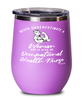 Occupational Health Nurse Wine Glass Never Underestimate A Woman Who Is Also An Occupational Health Nurse 12oz Stainless Steel Pink