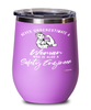 Safety Engineer Wine Glass Never Underestimate A Woman Who Is Also A Safety Engineer 12oz Stainless Steel Pink