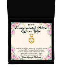 Environmental Police Wife Heart Knot Gold Necklace No One Should Underestimate A Woman Who Is Also An Environmental Police Officer
