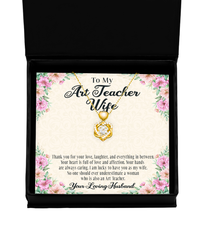Art Teacher Wife Heart Knot Gold Necklace No One Should Underestimate A Woman Who Is Also An Art Teacher