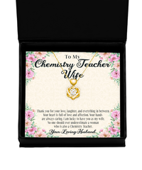 Chemistry Teacher Wife Heart Knot Gold Necklace No One Should Underestimate A Woman Who Is Also A Chemistry Teacher