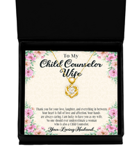 Child Counselor Wife Heart Knot Gold Necklace No One Should Underestimate A Woman Who Is Also A Child Counselor