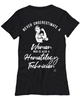 Hematology Technician T-shirt Never Underestimate A Woman Who Is Also A Hematology Tech Womens T-Shirt Black