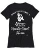 Information Support Technician T-shirt Never Underestimate A Woman Who Is Also An Information Support Tech Womens T-Shirt Black
