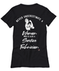 Service Technician T-shirt Never Underestimate A Woman Who Is Also A Service Tech Womens T-Shirt Black