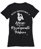 Psychosomatic Medicine T-shirt Never Underestimate A Woman Who Is Also A Psychosomatic Medicine Specialist Womens T-Shirt Black