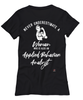 Applied Behavior Analyst T-shirt Never Underestimate A Woman Who Is Also An Applied Behavior Analyst Womens T-Shirt Black