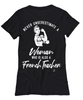 French Teacher T-shirt Never Underestimate A Woman Who Is Also A French Teacher Womens T-Shirt Black