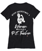 P.E. Teacher T-shirt Never Underestimate A Woman Who Is Also A P.E. Teacher Womens T-Shirt Black