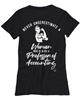 Professor of Accounting T-shirt Never Underestimate A Woman Who Is Also A Professor of Accounting Womens T-Shirt Black