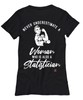 Statistician T-shirt Never Underestimate A Woman Who Is Also A Statistician Womens T-Shirt Black